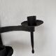 Wrought iron candle holders 1900 brutalist sconces