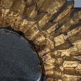 Double-Layered Sunburst Mirror in Wood and Gold Leaf