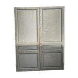 Two single-sided closet doors in solid fir XX century