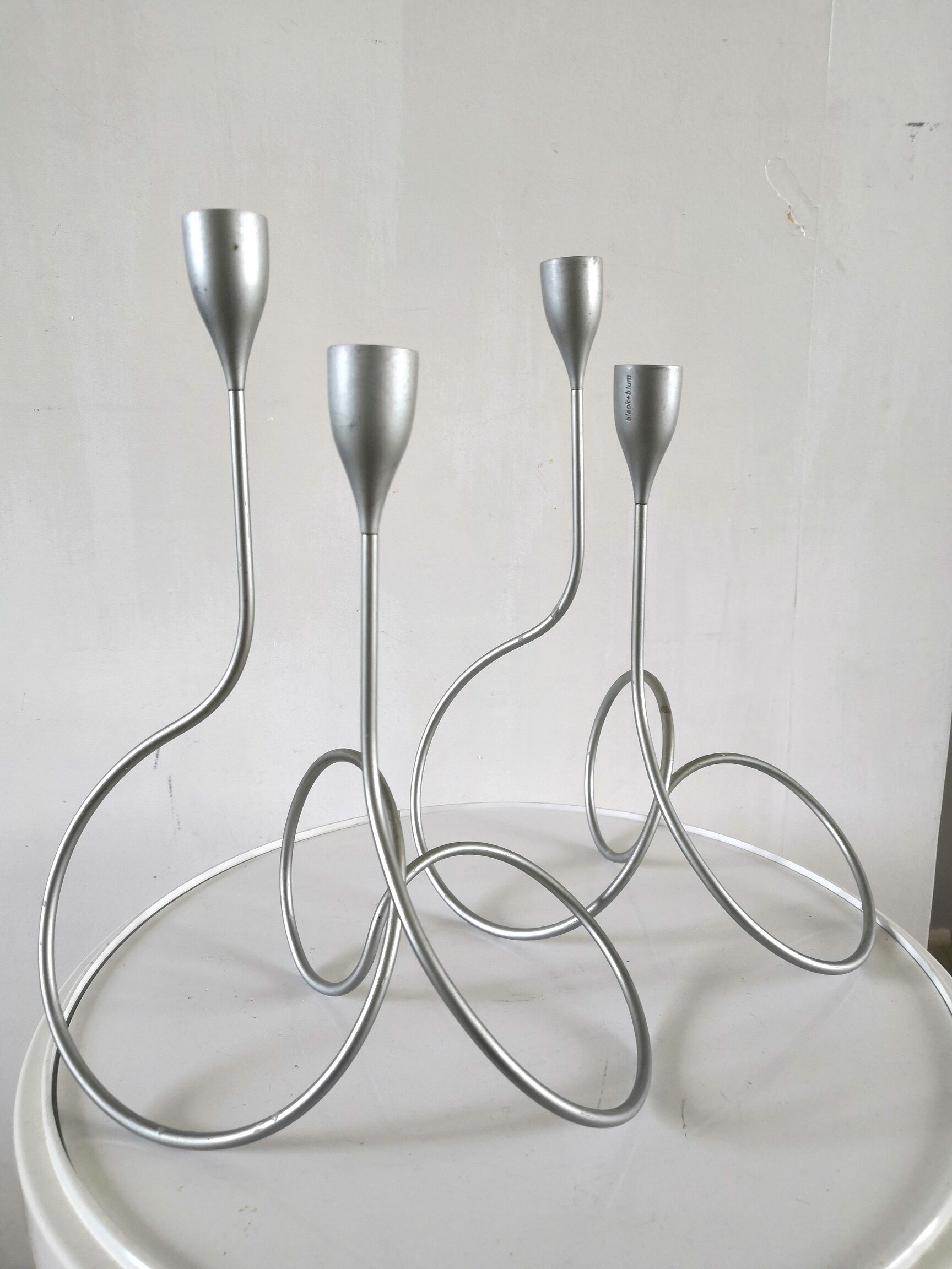 Pair of Black & Blum design candle holders