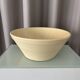 French Vintage Ribbed Ceramic Salad Bowl | Ivory Cream | Digoin Sarreguemin