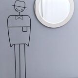 Round Wall Mirror with Mirrored Steel Frame, Italy