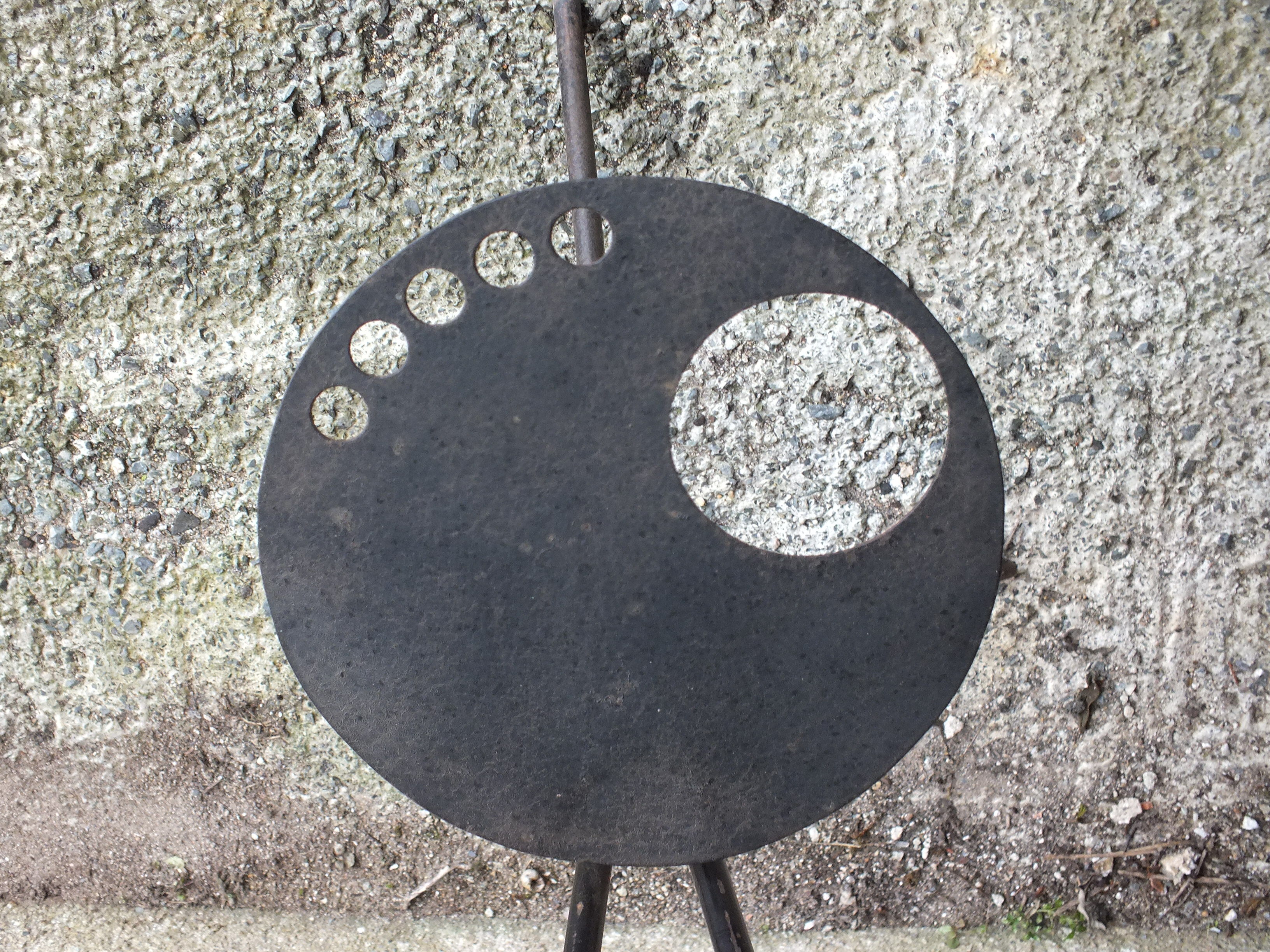 Floor lamp "painter's palette" 50s with 2 arms of light