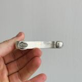 Set of 6 owl knife rests in shiny silver metal