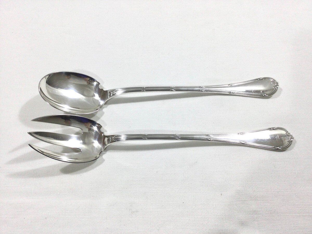 Christofle - Cross ribbon Model Salad Cutlery
