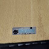 Modern vintage Scandinavian chairs in rosewood and black leather from the mid-century by Bramin, set of 3.