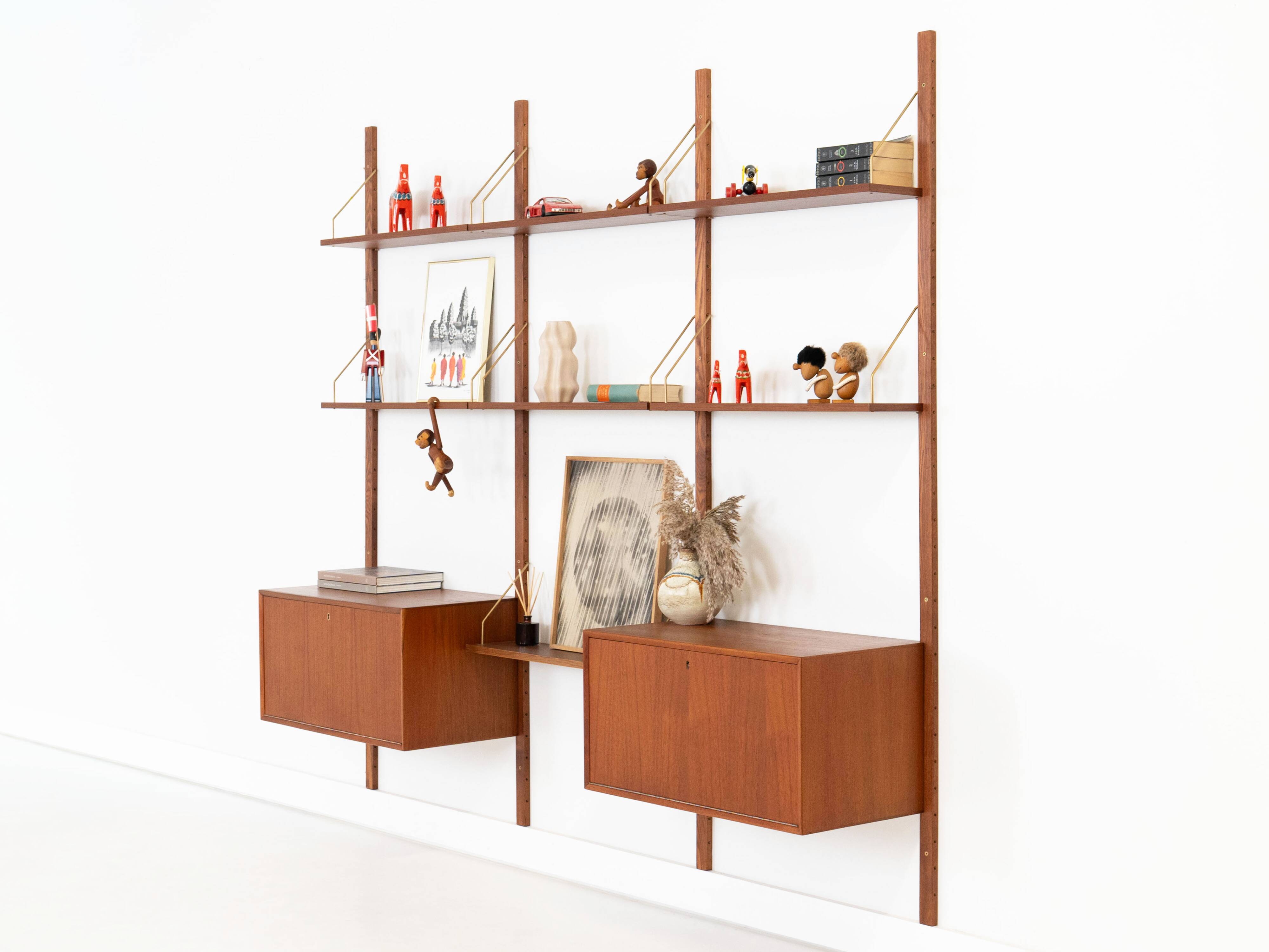 Étagère modulaire en teck, design danois, années 1960, fabriquée au Danemark