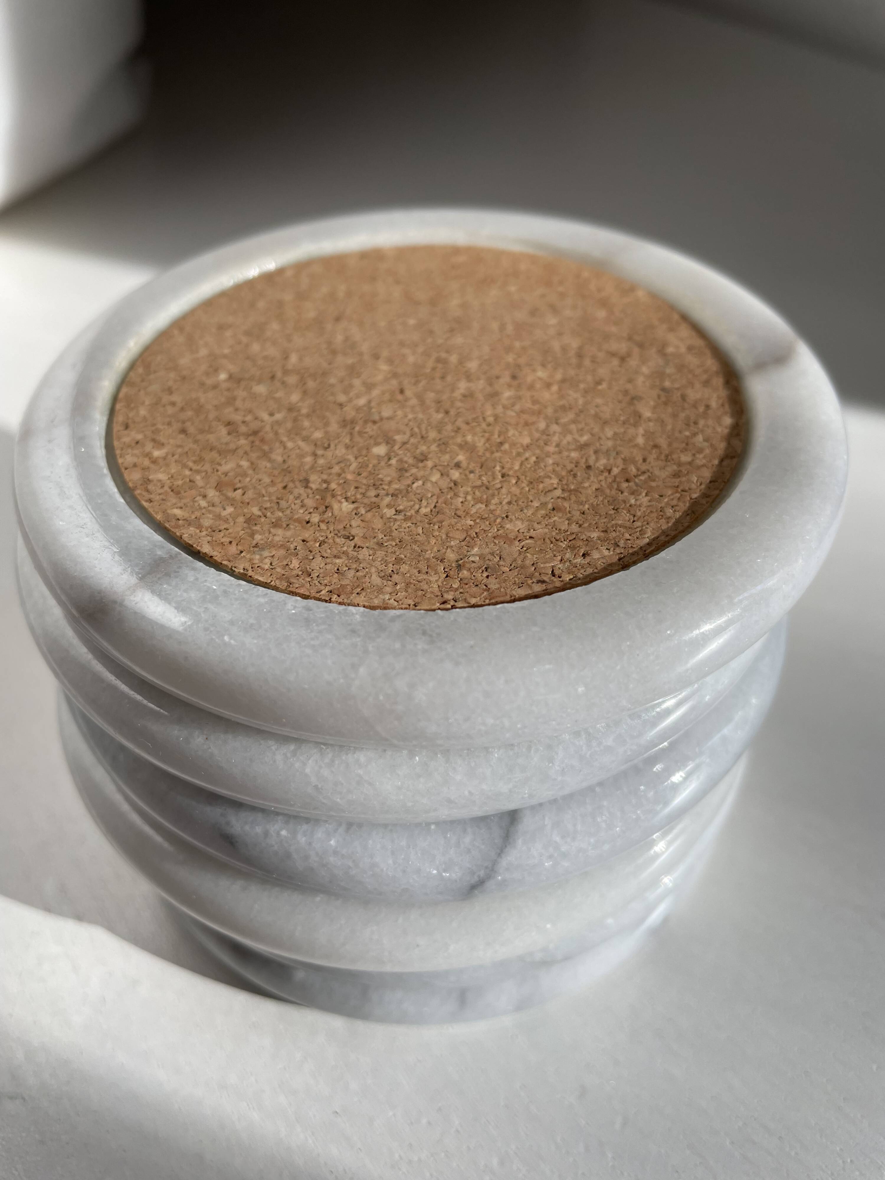 Set de 6 sous-verres en marbre