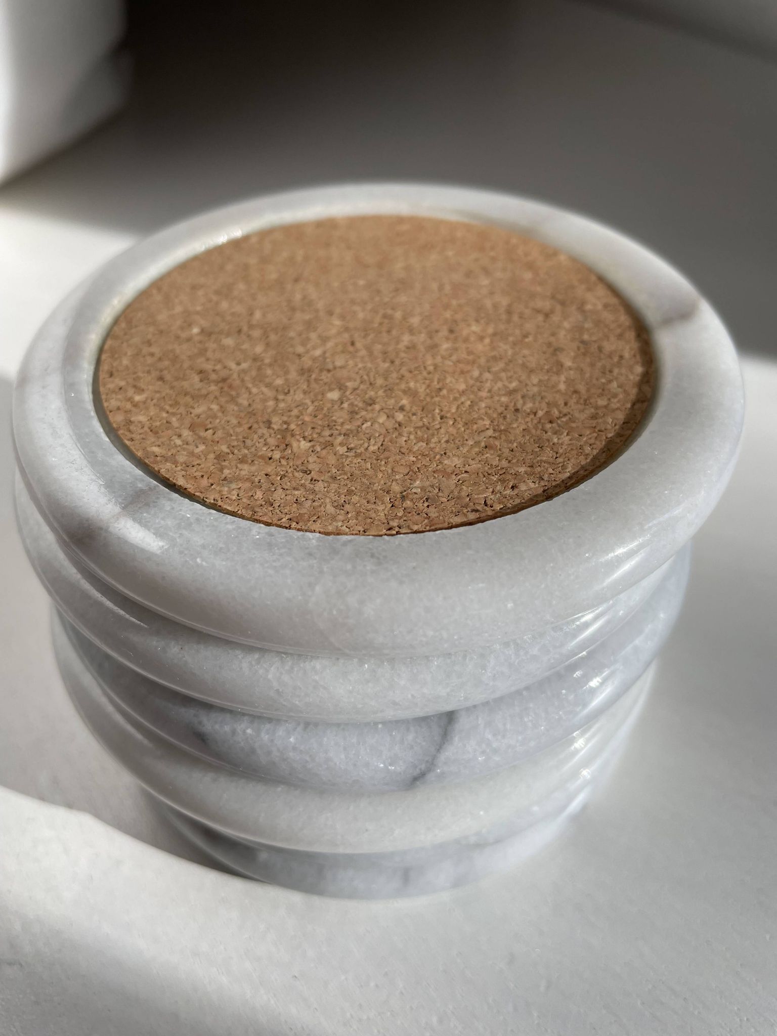 Set de 6 sous-verres en marbre