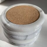 Ensemble de 6 sous-verres en marbre