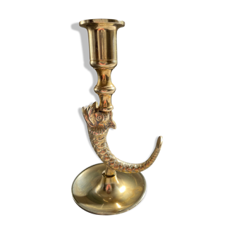 Golden brass candlestick