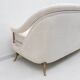 French of Mid-Century Sofa in Art Deco Style with Brass Details, 1950s