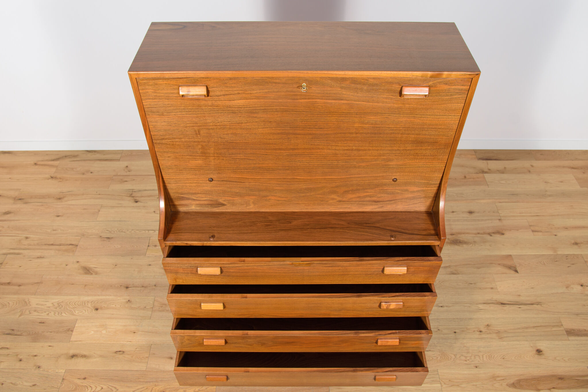 Mid-Century Danish Walnut Secretary by Borge Mogensen for Soborg Mobler, 1960s