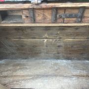 Imposing Indian Chest in Exotic Wood and Wrought Iron