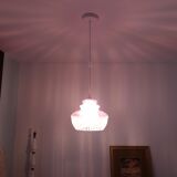Vintage pendant lamp in pink glass