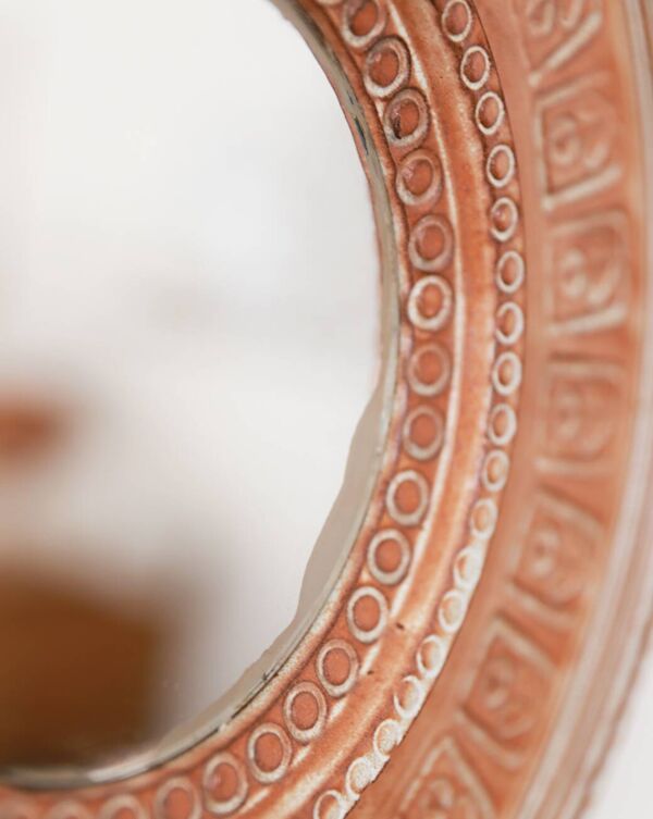 miroir céramique 70s