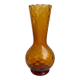 Vase en verre ambré années 70