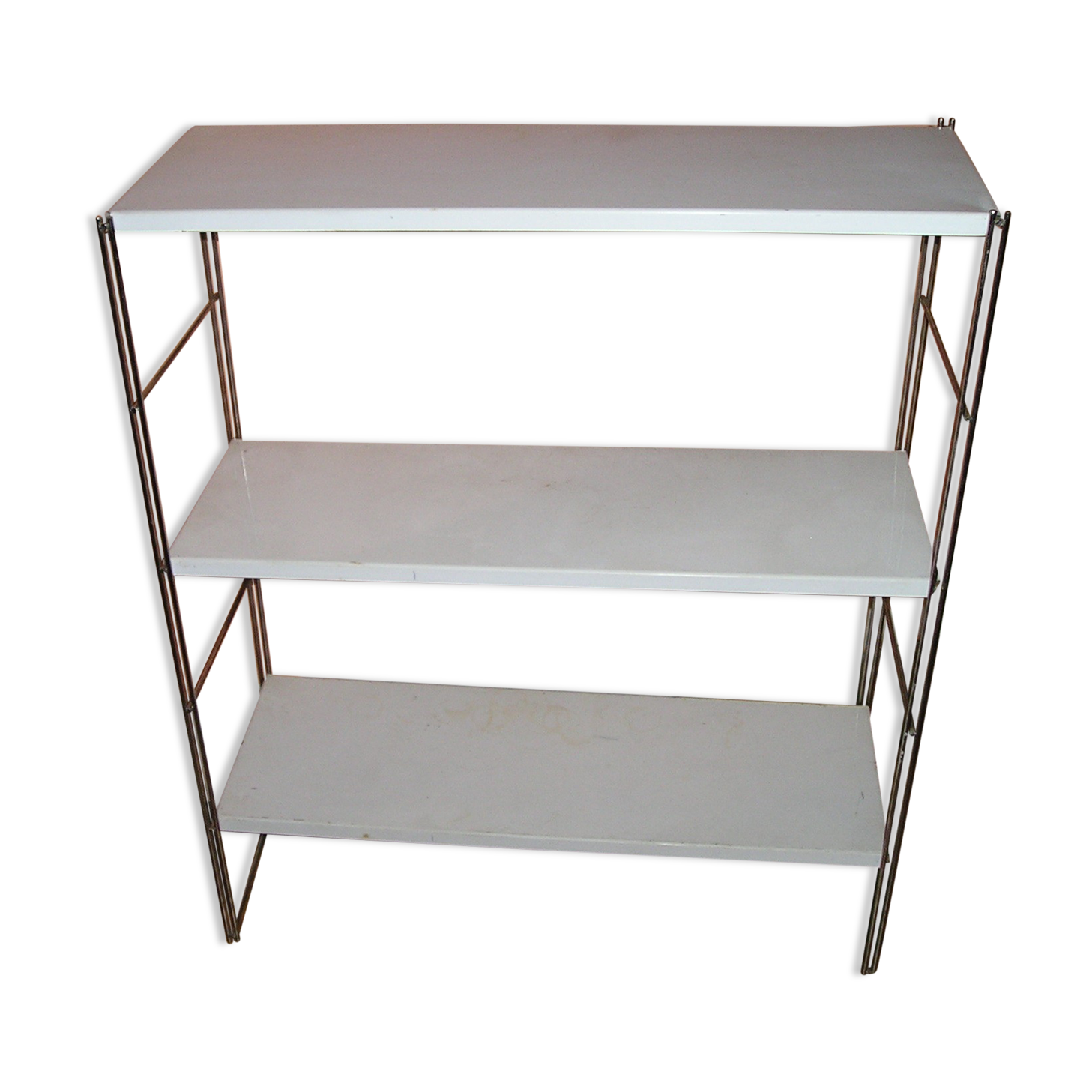 Wall shelf with 3 metal tablets Self for MOFP, 70s/80s