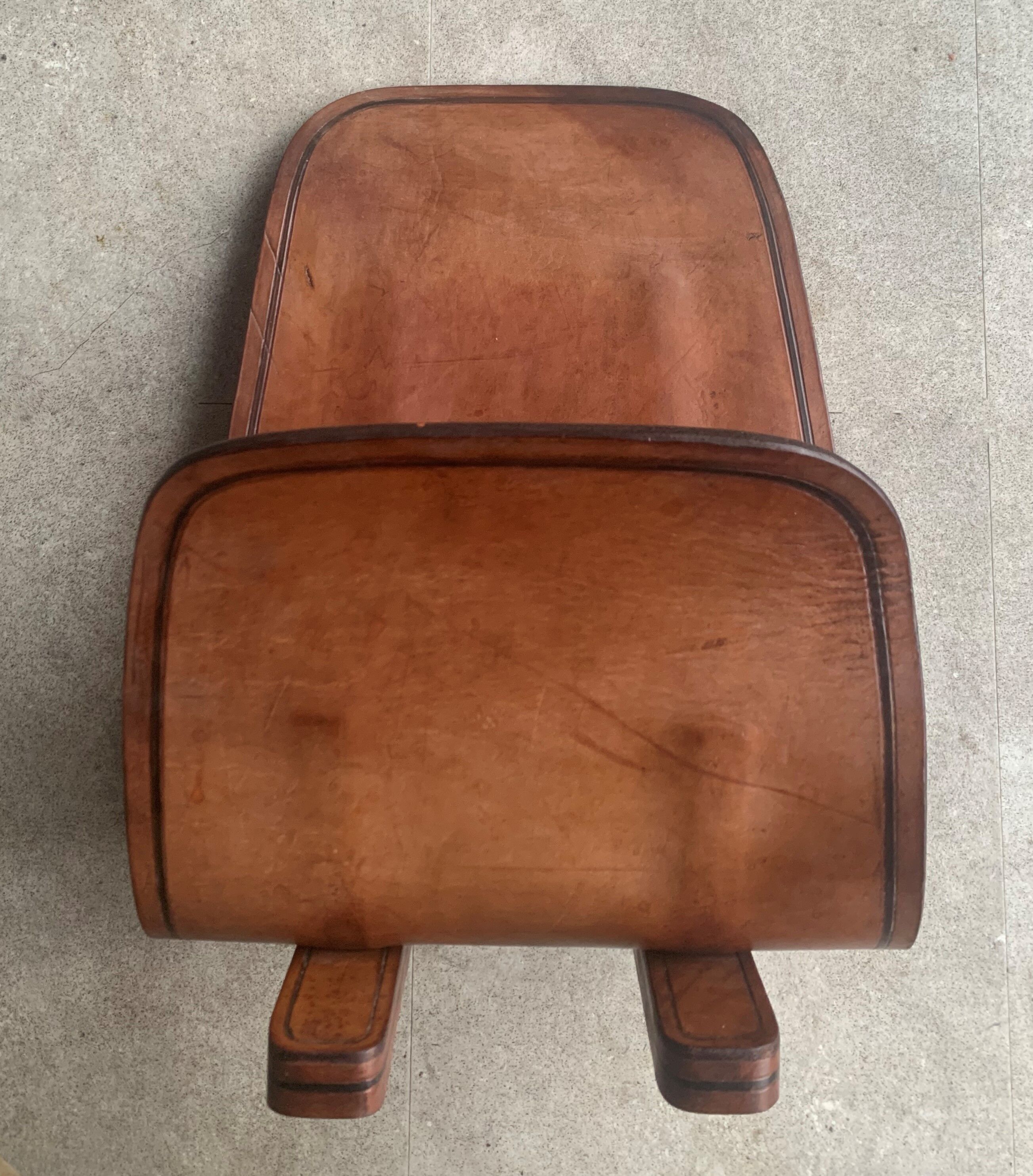 Leather magazine door 60s signed Jean Roc Dunkerque