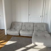 Canapé modulaire 3 fauteuils et pouf