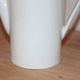 Vintage ribbed white porcelain coffee pot Berry P.L. – Made in France
