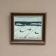 Swedish Oil on Canvas “Houses in the snow” by Nik 79 Vintage & Framed 35x30cm