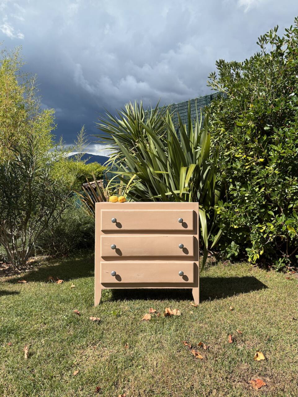 Commode vieux rose