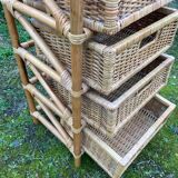 Vintage rattan chiffonier