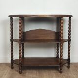 Pedestal table, oak side table