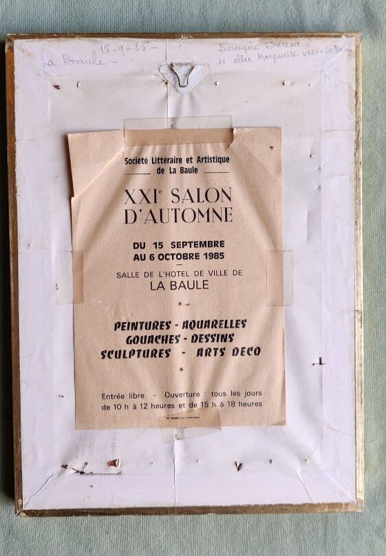 Signed flower painting