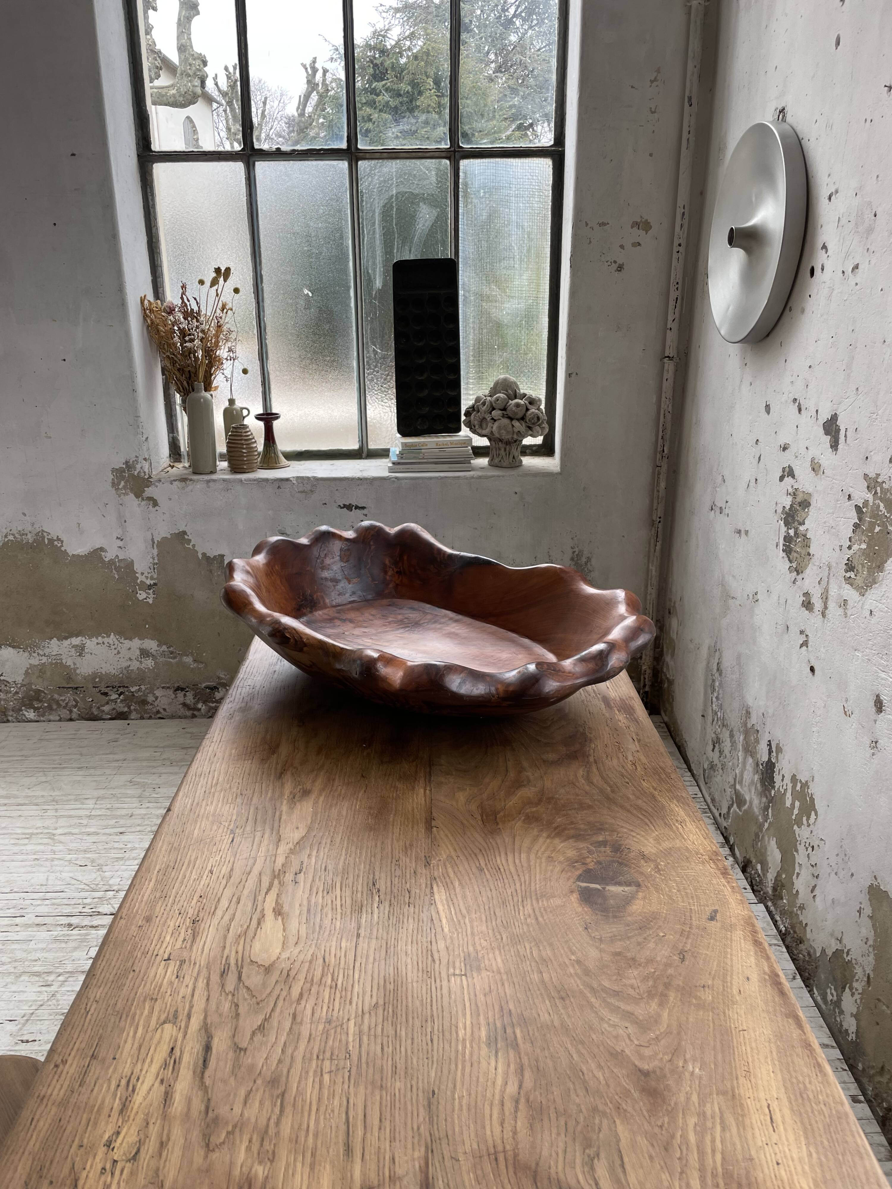 XL thuja root wooden dish