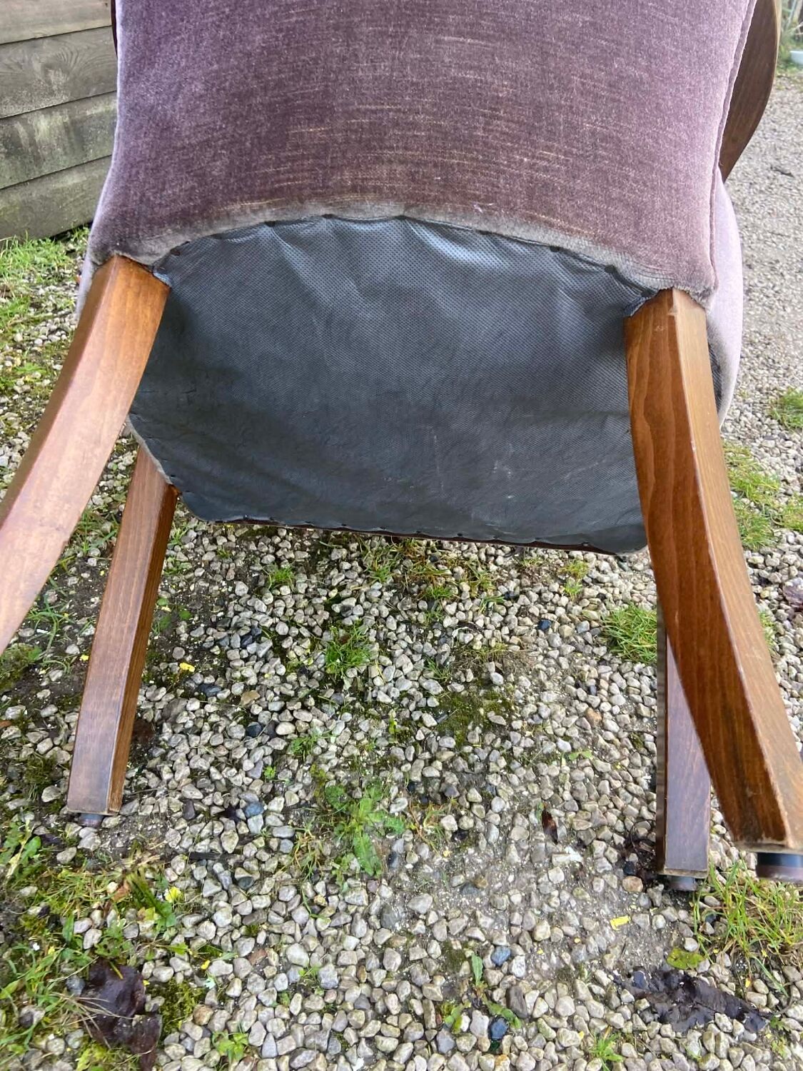 2 vintage velvet armchairs