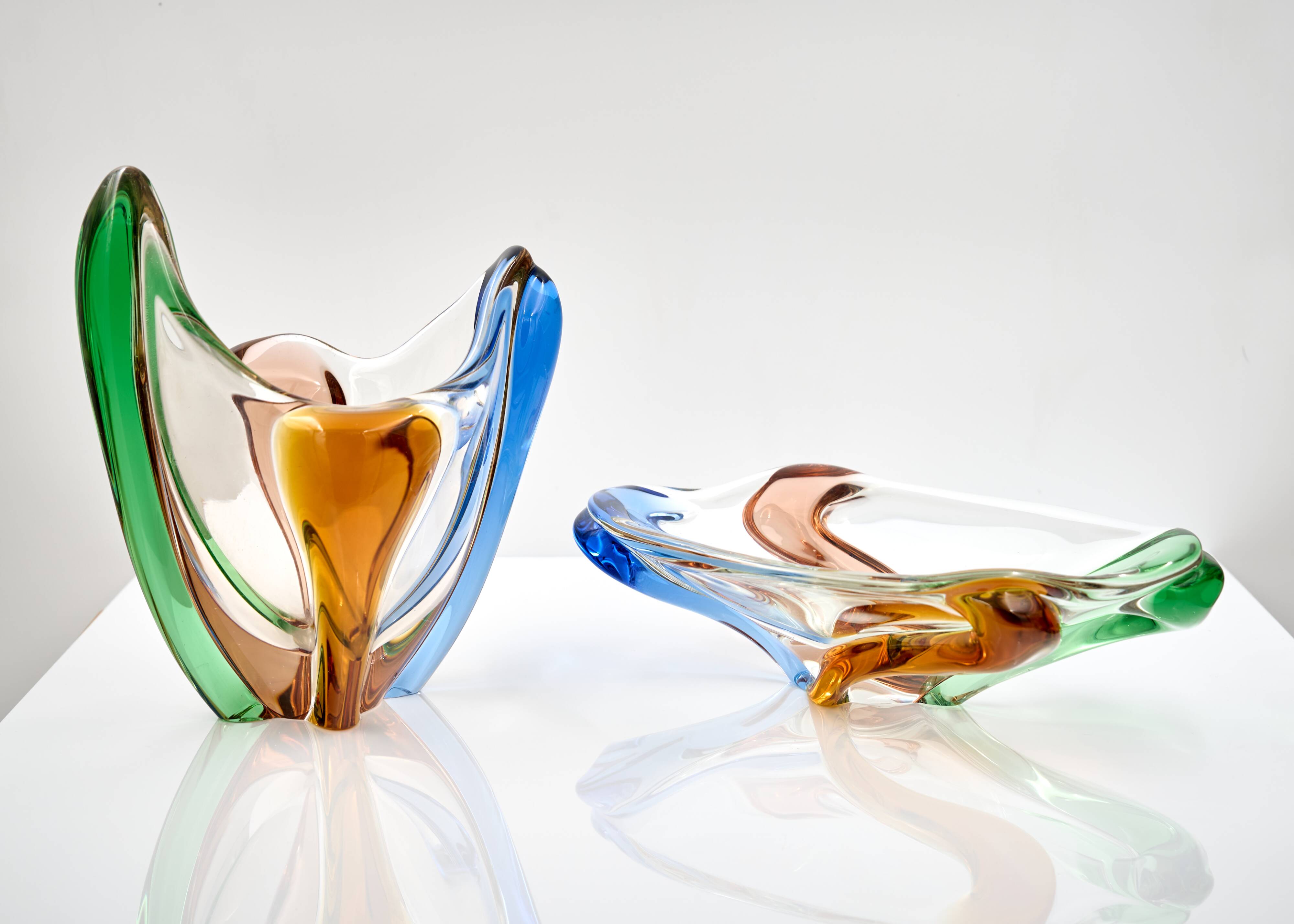 Vintage Multicolor Glass Vase by František Zemek from Rhapsody Collection