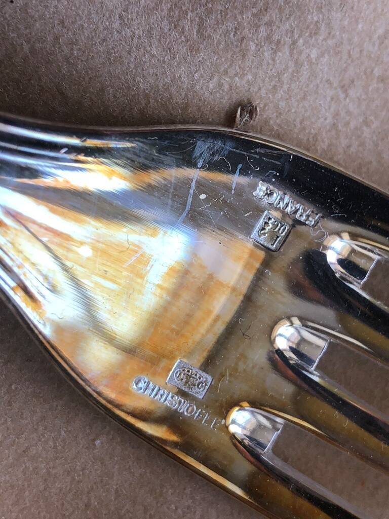 Cristofle silver metal cutlery set