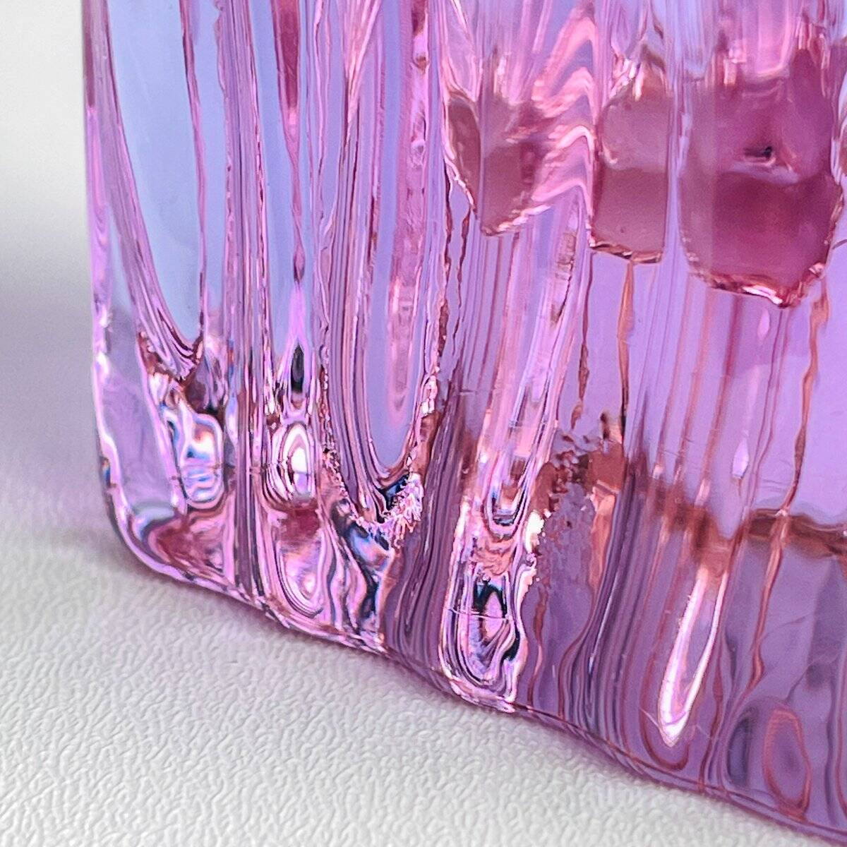 Vintage Textured Murano Glass Vase Tronchi, Italy, 1970s