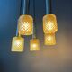 Lampe suspendue en cascade de verre cristal du milieu du siècle