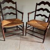 Pair of brutalist armchairs