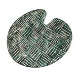 Mid-century Modern green ceramic plate, France 1960s