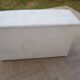 Commode blanche rotin osier incurvé