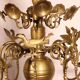 Lustre Renaissance En Bronze à 8 Branches Décoré d'Oiseaux