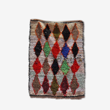 Carpet Moroccan boucherouite 110 x 148 cm