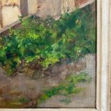 Old painting, landscape signed Lemoine, dated 1951