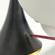 Mis-Century Stilnovo style pendant with three lights. Italy 1950s