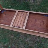 Farmhouse table in raw wood