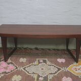 Leif Hansen curved coffee table on sled feet, Denmark 1960s