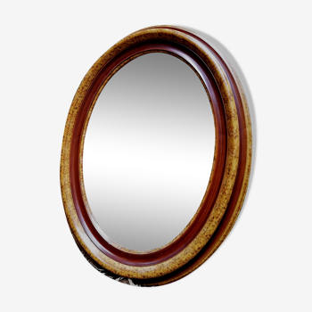 Miroir ovale biseauté style Art deco
