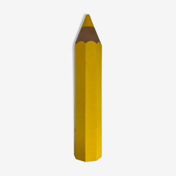 Lampe en forme de crayon jaune éditée par Vilac, France, 1980