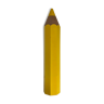 Lamp in the shape of a yellow pencil edited by Vilac, France, 1980