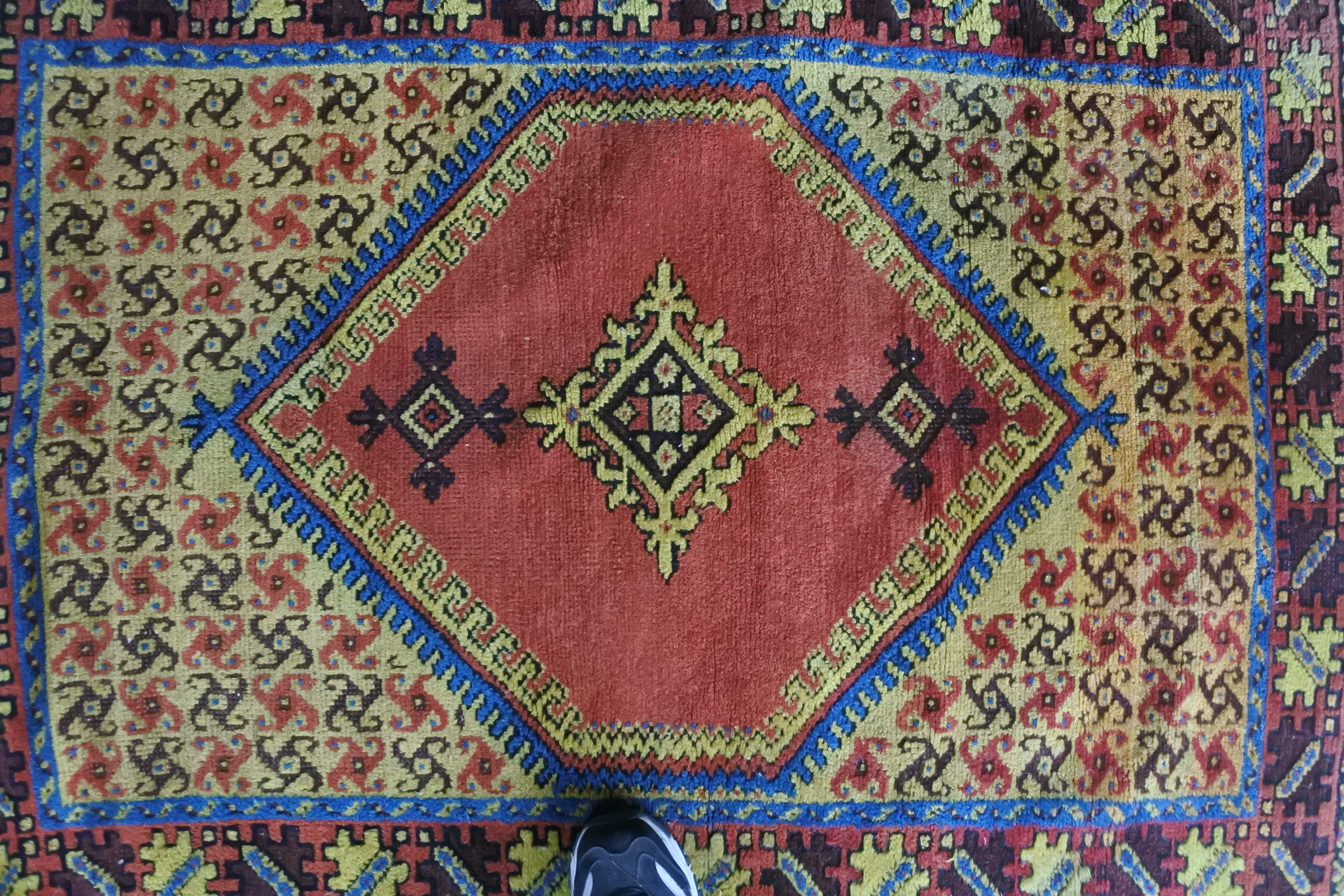 Old Caucasian carpet 142x105cm