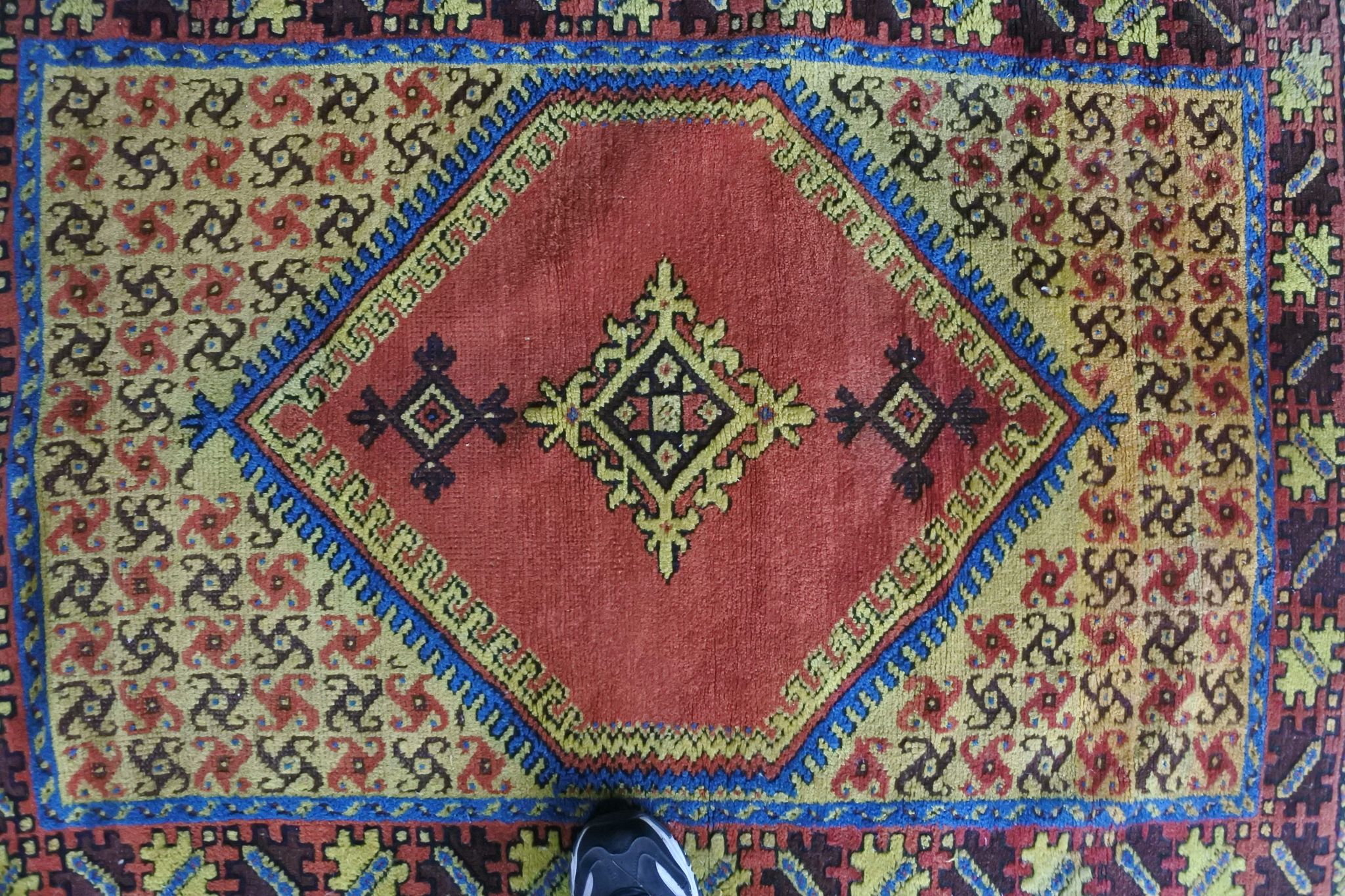 Old Caucasian carpet 142x105cm